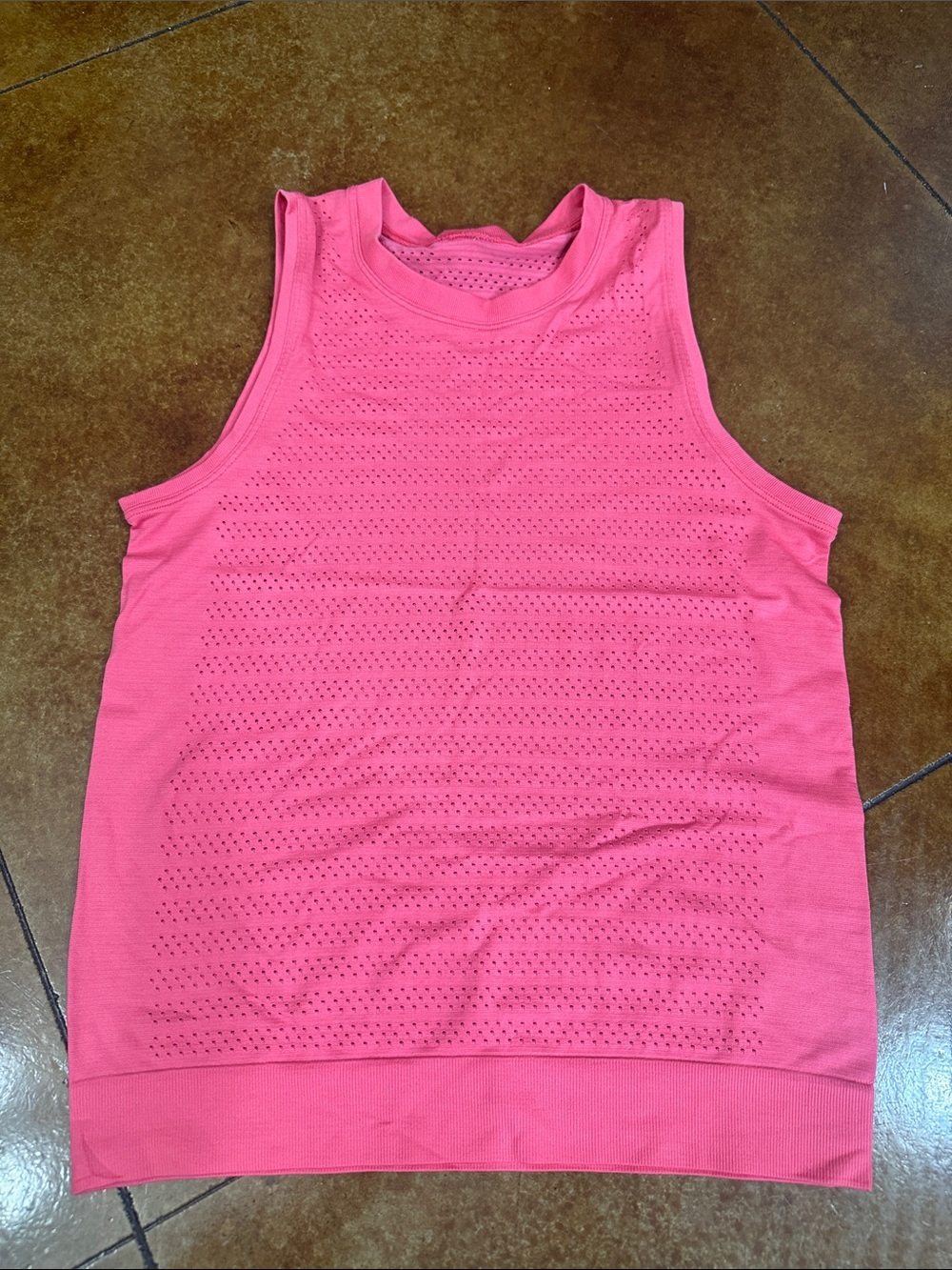 lululemon athletica Coral Pink Perforated Tank